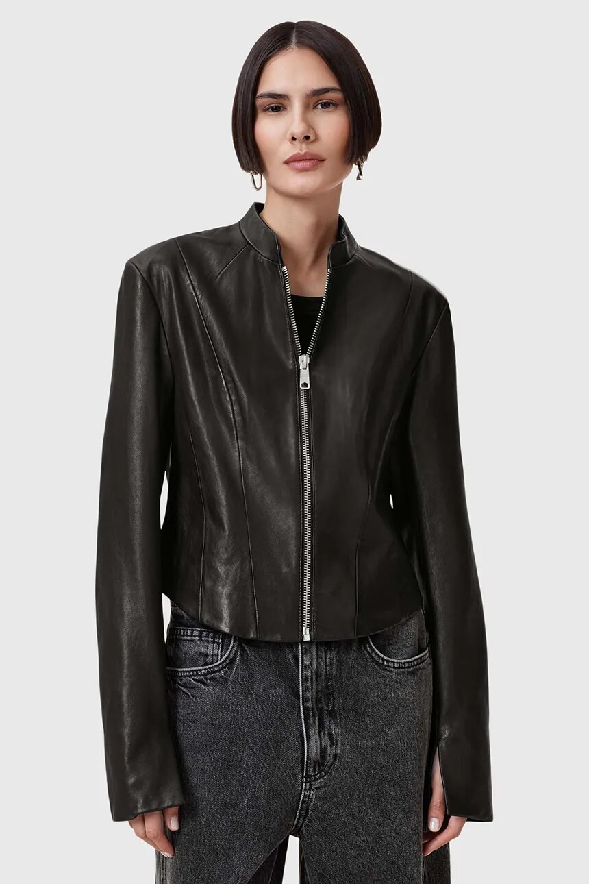 

Кожаная куртка AllSaints SADLER, черный