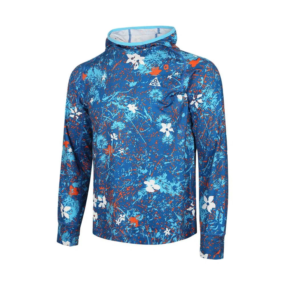 Детская футболка с капюшоном Moderate Nike, Blue All over Print — фото 4
