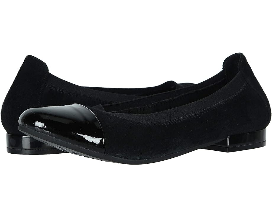 Балетки David Tate Nicole, цвет Black Suede/Patent