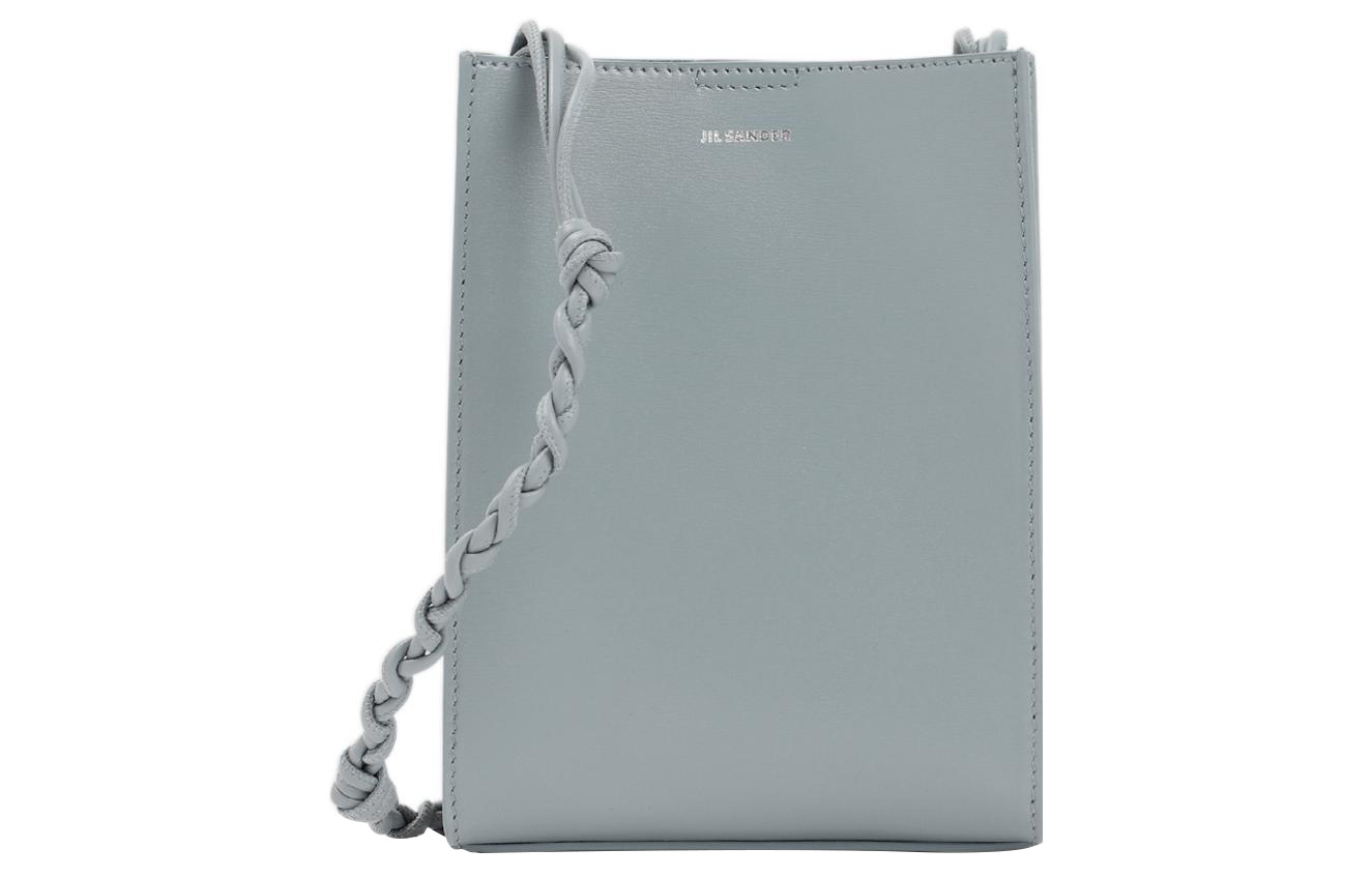 

Кожаная плечевая сумка через плечо женская синяя JIL SANDER