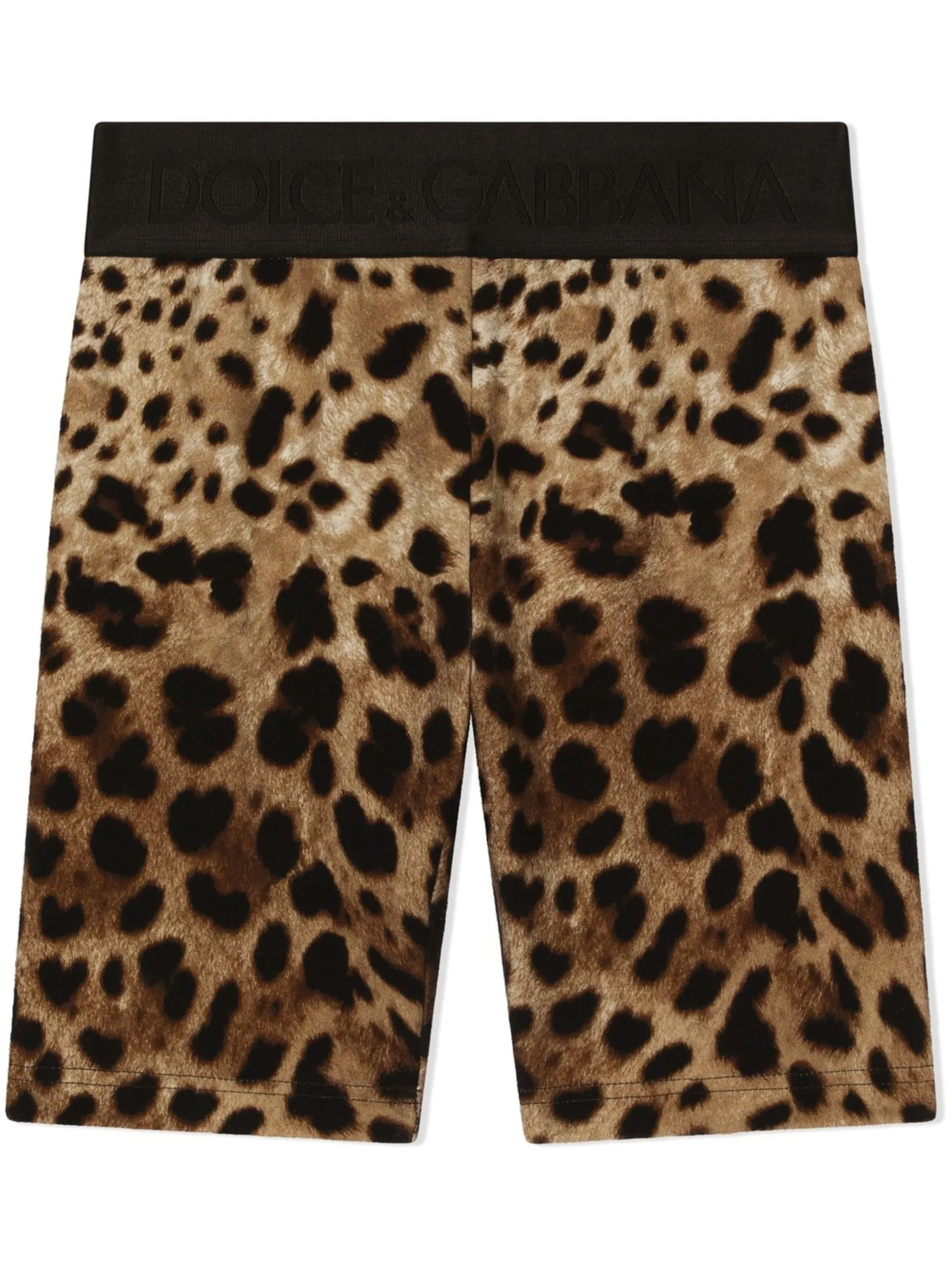 

Облегающие шорты Interlock с леопардовым принтом Dolce & Gabbana Kids, коричневый