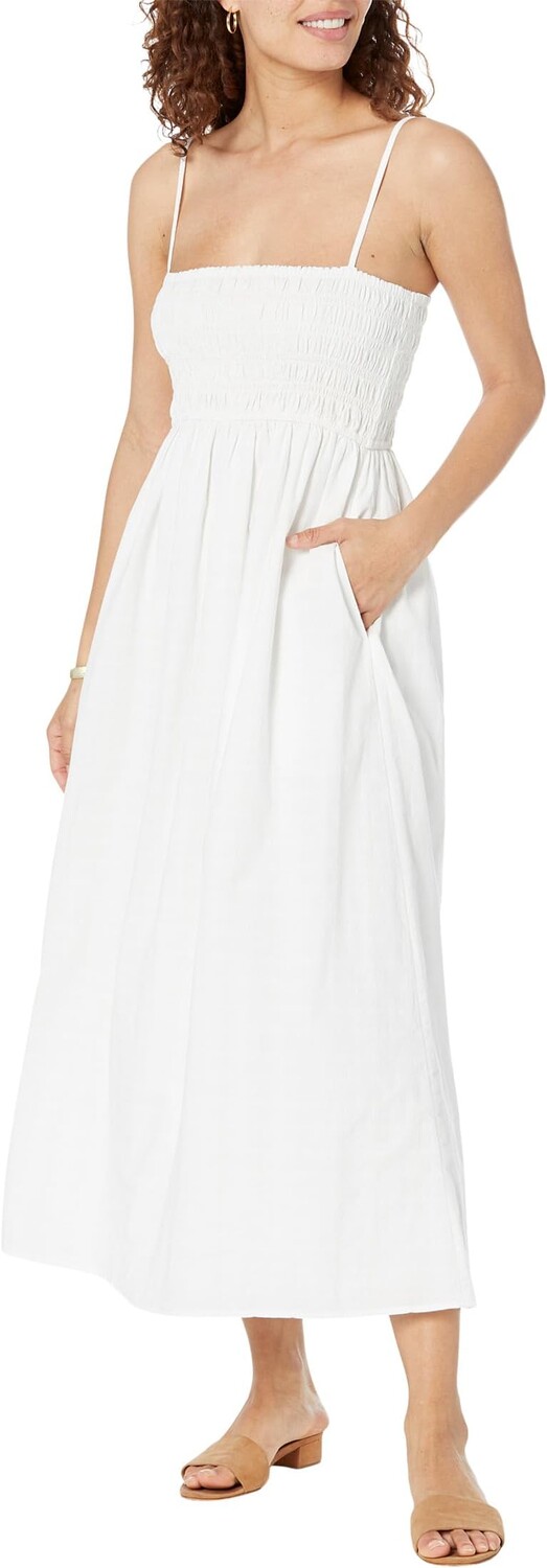 

Платье миди без рукавов Theo Madewell, цвет Eyelet White