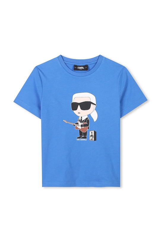 

Детская хлопковая футболка Karl Lagerfeld, синий