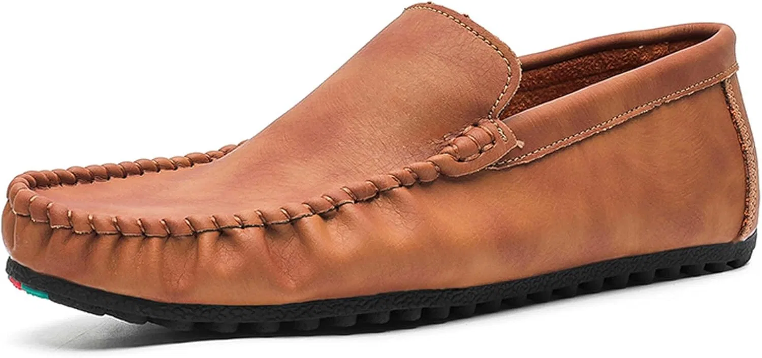 Лоферы мужские кожаные, Brown