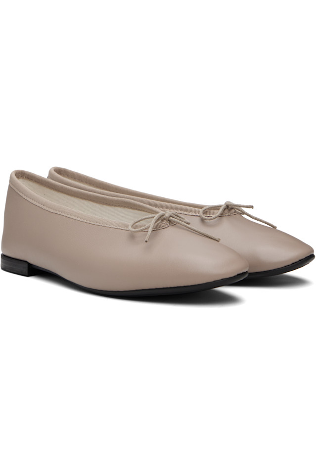 Балетки Lilouh с миндалевидным носком Repetto, бежевый — фото 4