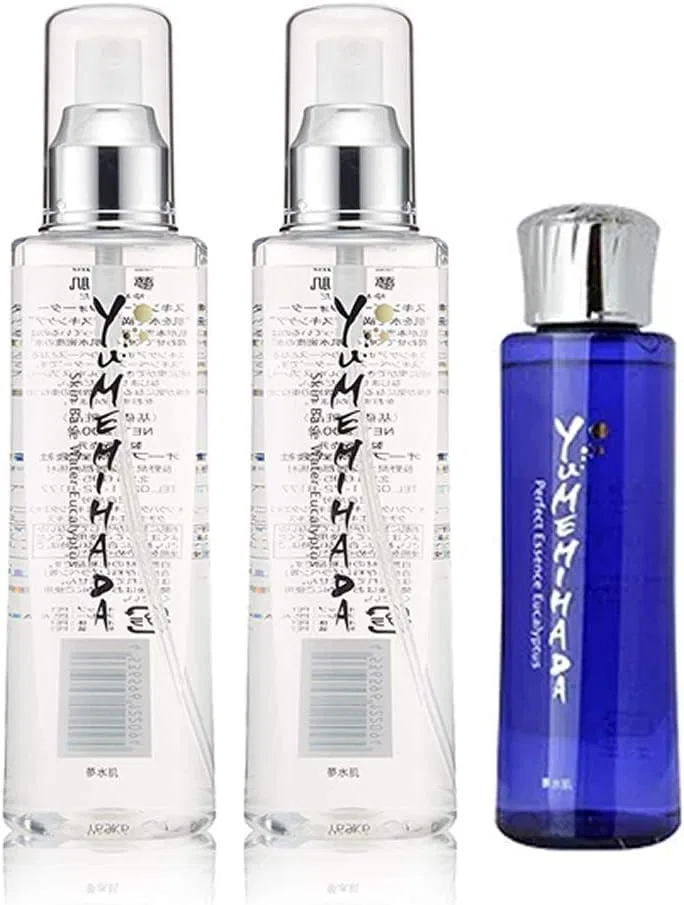 Набор для ухода за кожей Yumesuihada из 3 предметов: 1 флакон Perfect Essence и 2 флакона Skin Base Water