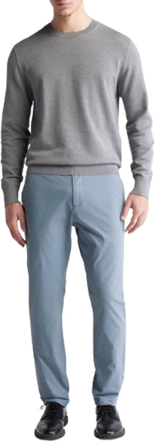 

Мужские облегающие брюки-чинос Calvin Klein из ткани и эластичного плетения, Caspian Sea