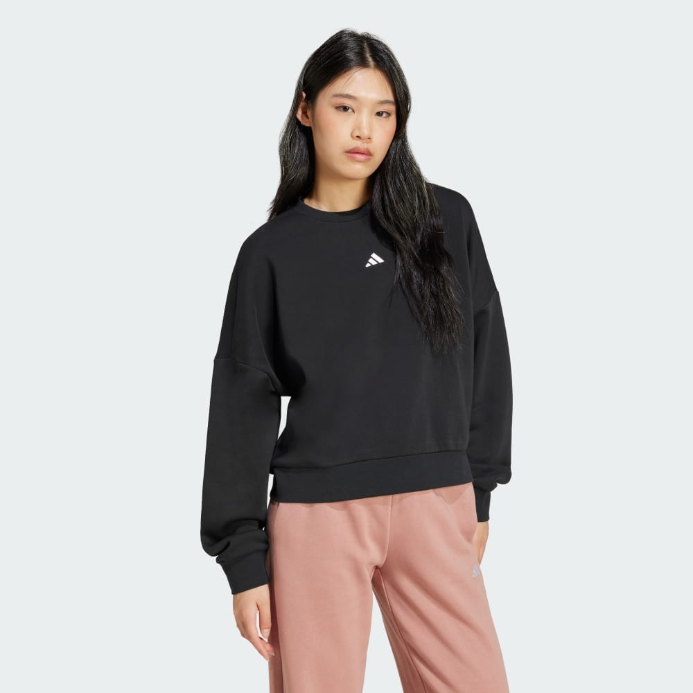 Свитшот Adidas Originals Essentials Small Logo Feelcozy, черный/белый — фото 4