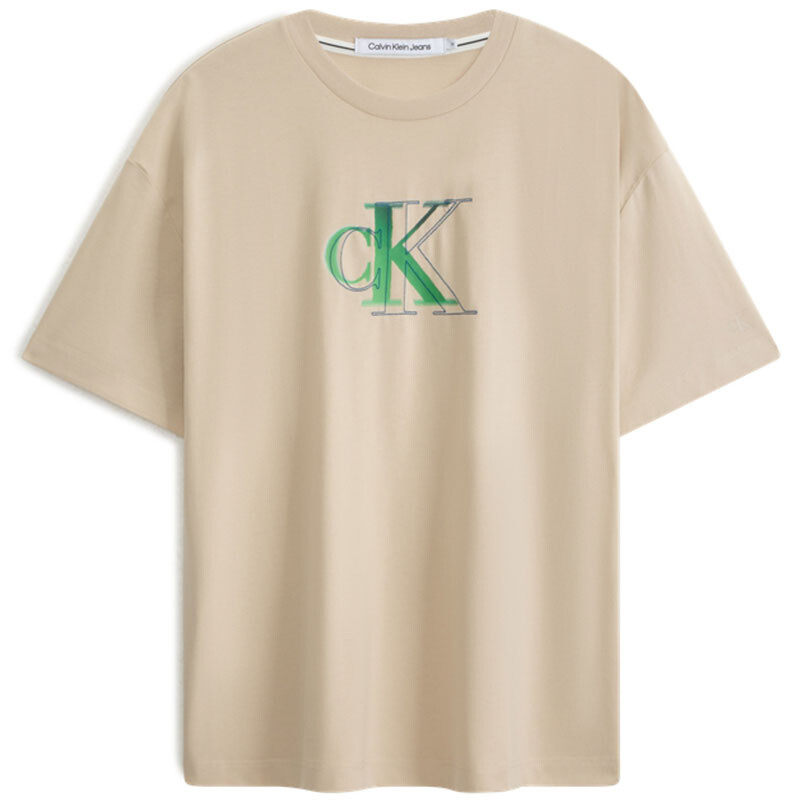 

Футболка унисекс Calvin Klein, цвет ACI - light khaki