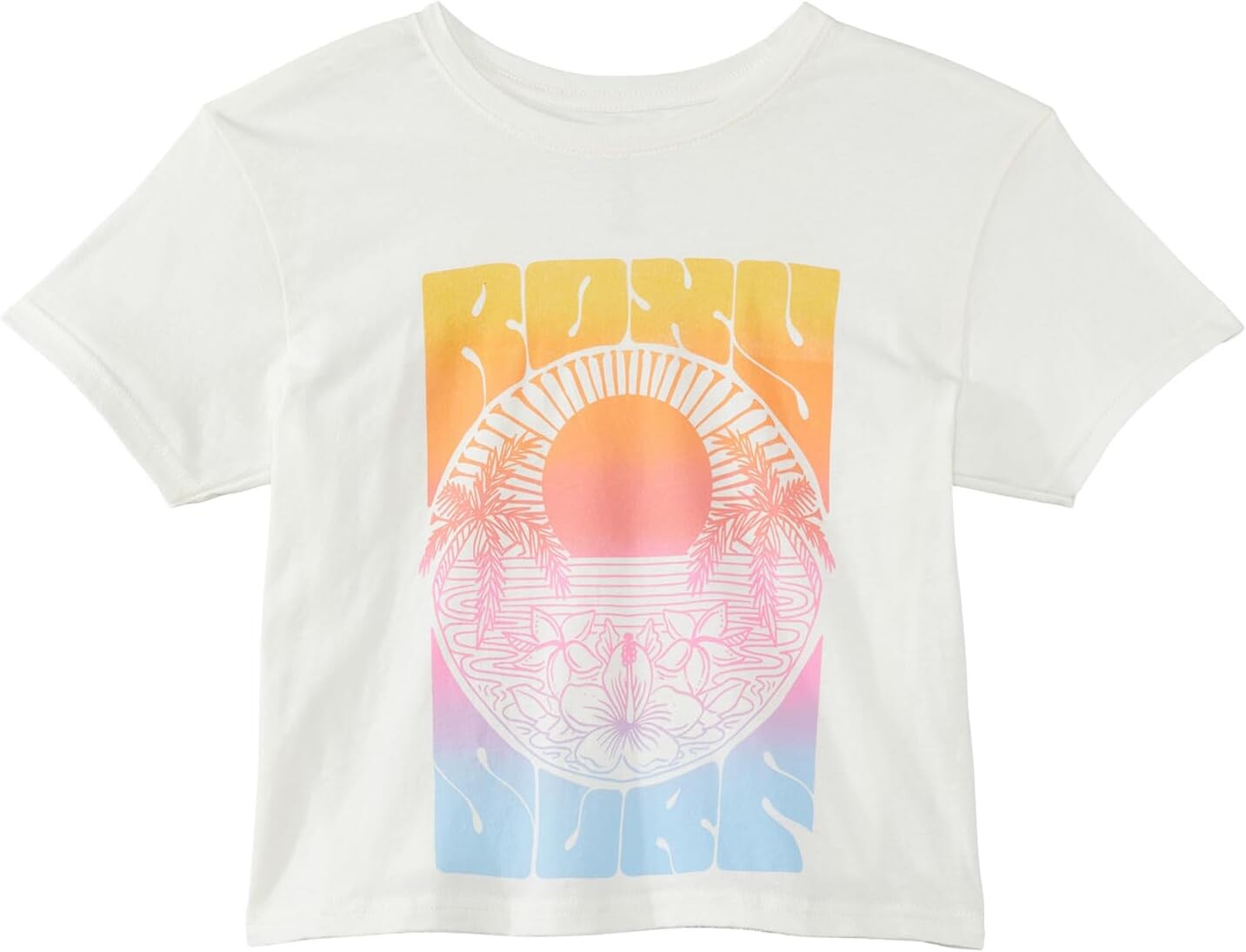 

Футболка Roxy Sunrise Tropics Oversized Boyfriend T-Shirt, цвет Snow White