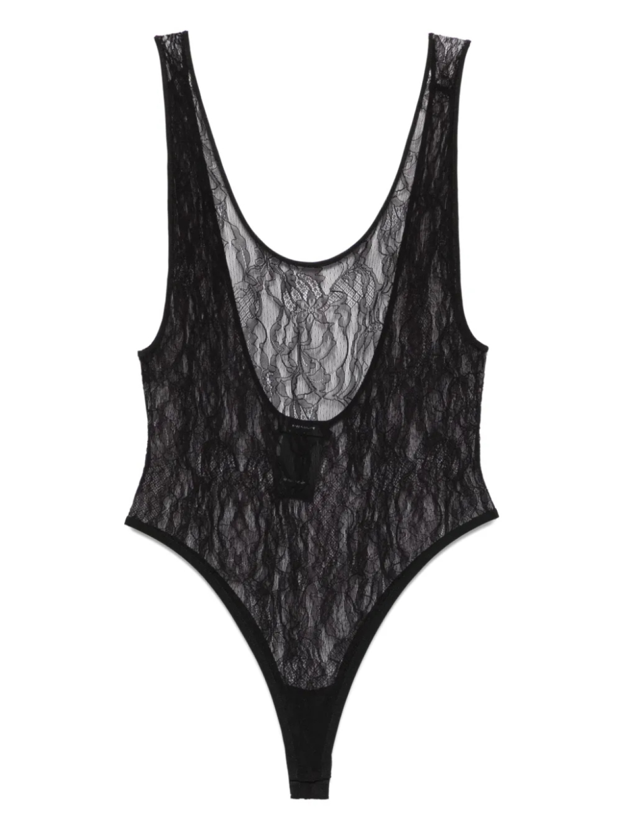 

Боди-топ с кружевом WARDROBE.NYC, черный