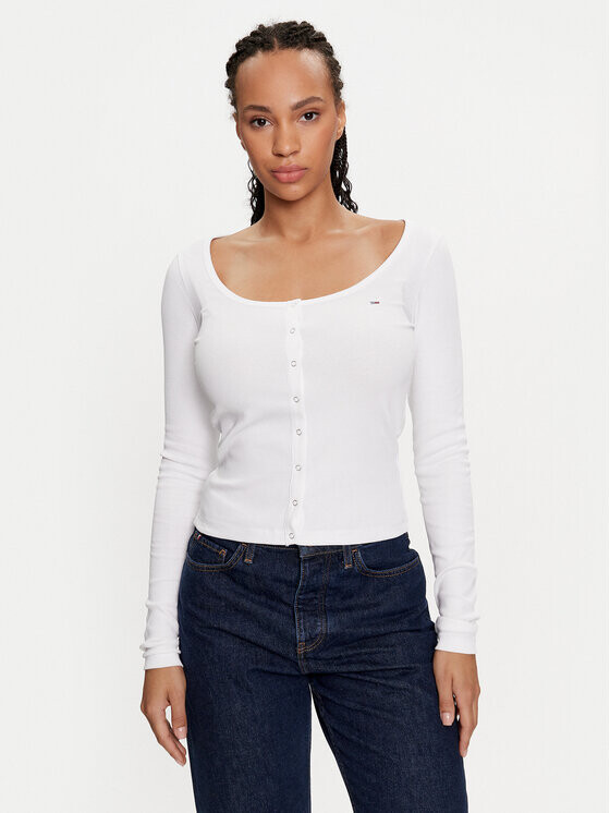 

Узкая блузка Tommy Jeans, белый