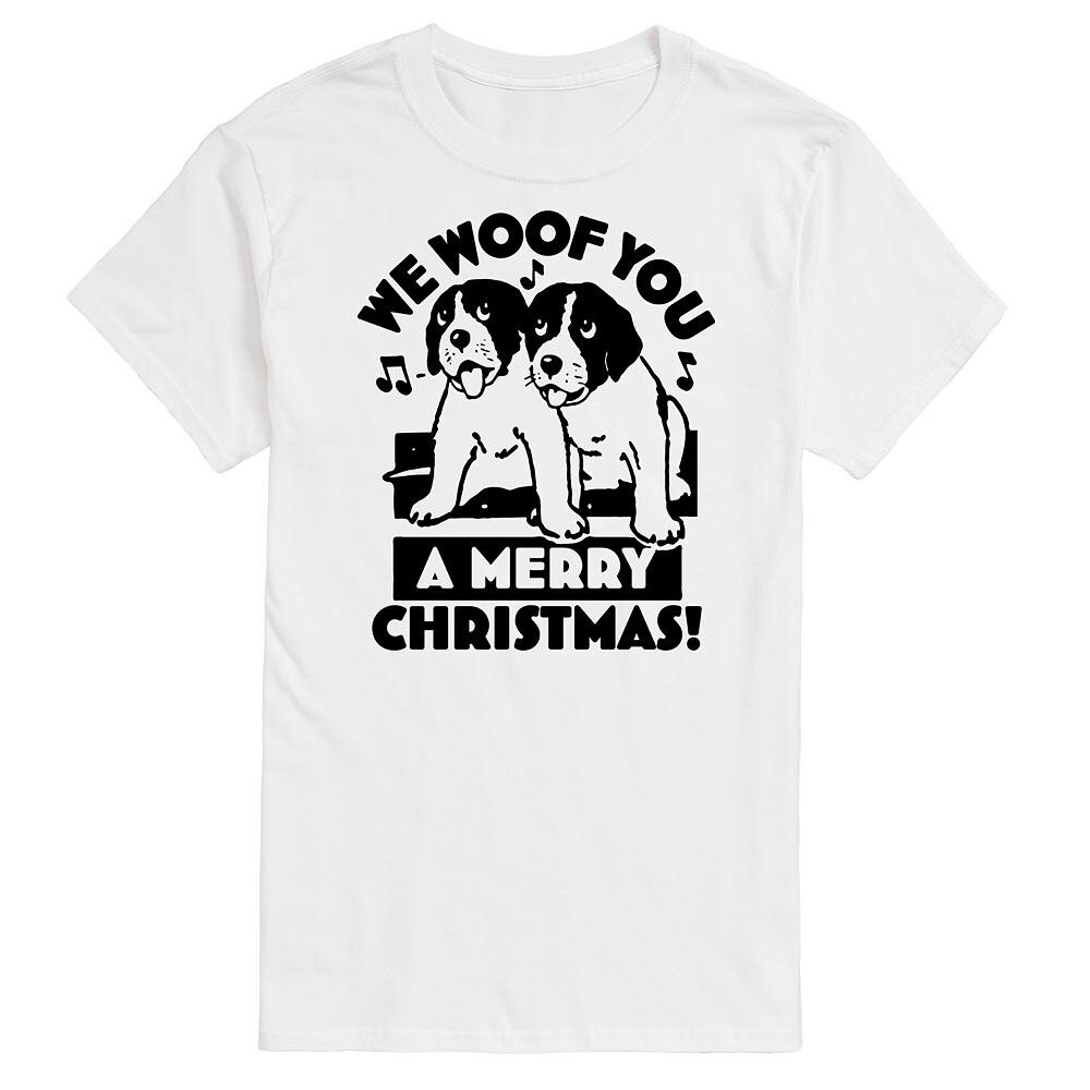 

Мужская футболка с рисунком We Woof You Merry Christmas Licensed Character, белый