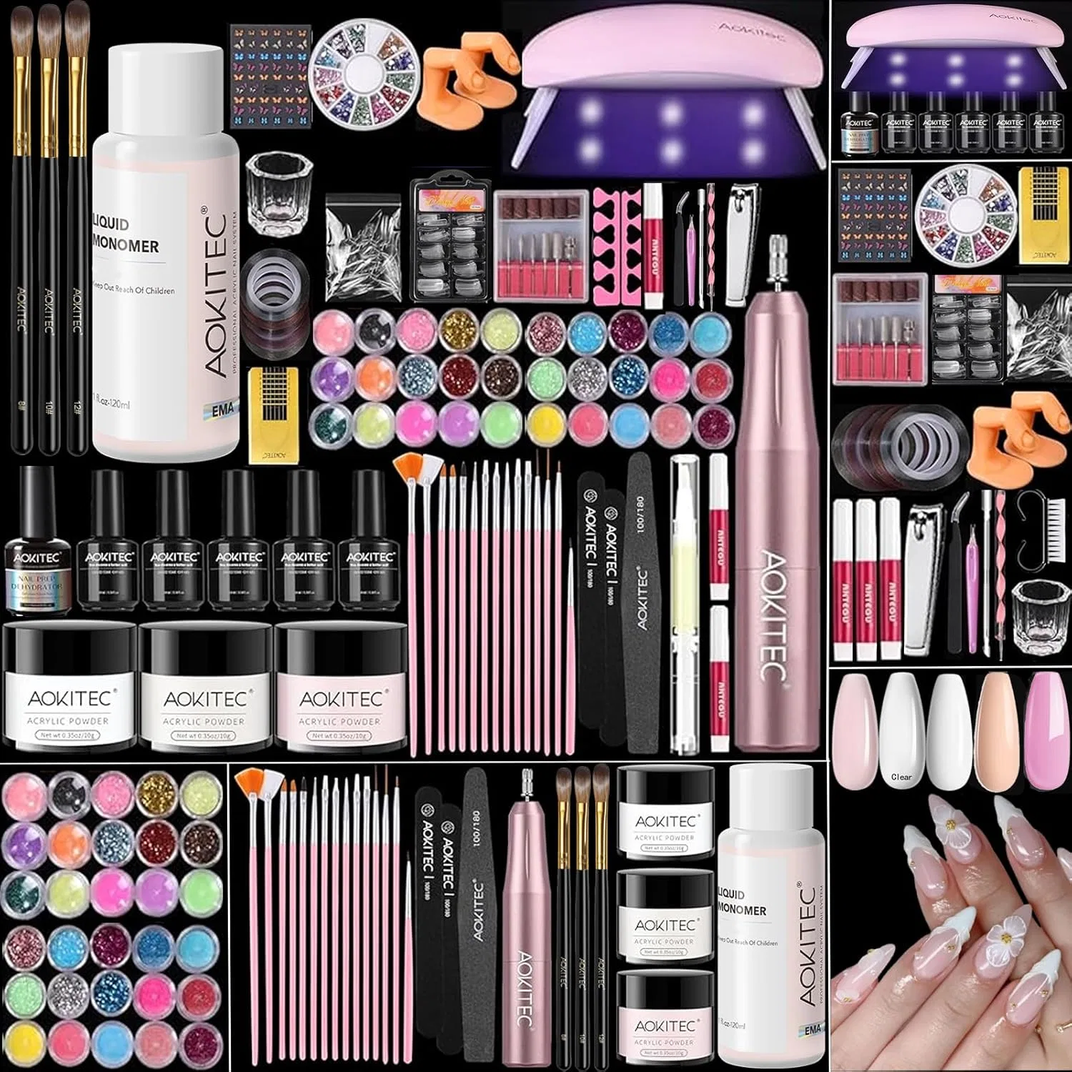 Набор для маникюра «Make Your Own Nails Set» от Aokitec ‎Aokitec, 01-Acrylic Nail Full Set
