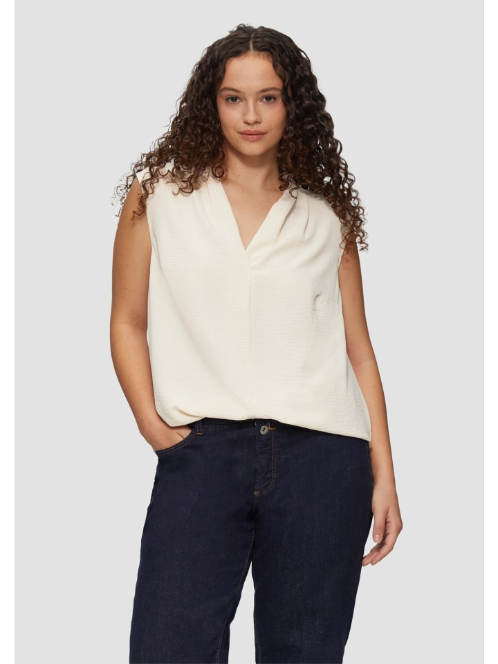 

Блуза QS Bluse ärmellos, кремовый