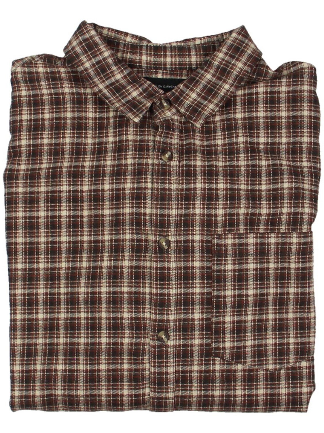 

Мужская рубашка на пуговицах с клетчатым воротником Camden Cotton On, цвет Brown Micro Check