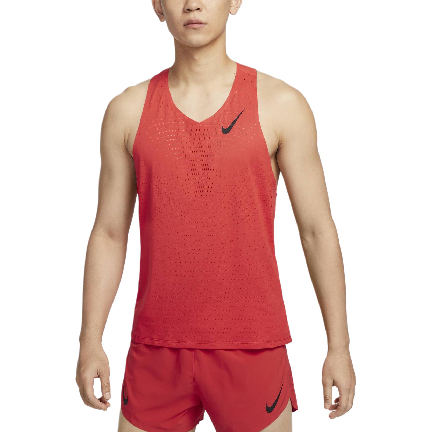 

Мужская майка для бега AeroSwift Dri-FIT Adv Nike, светло-красный/черный