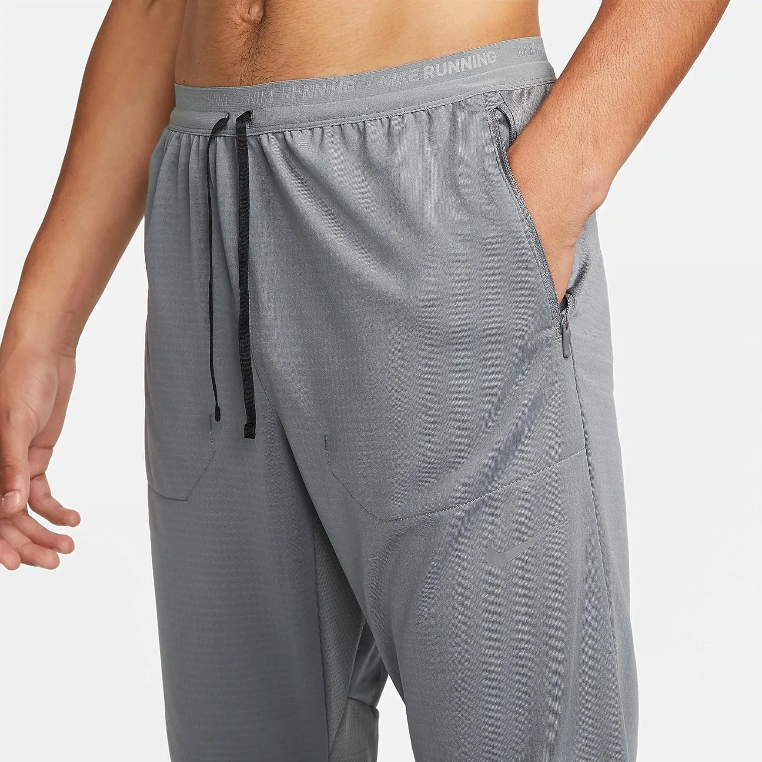Брюки для бега Nike Phenom мужские Dri-FIT Knit (Smoke Grey, DQ4740-084) размер 3X-Large — фото 3