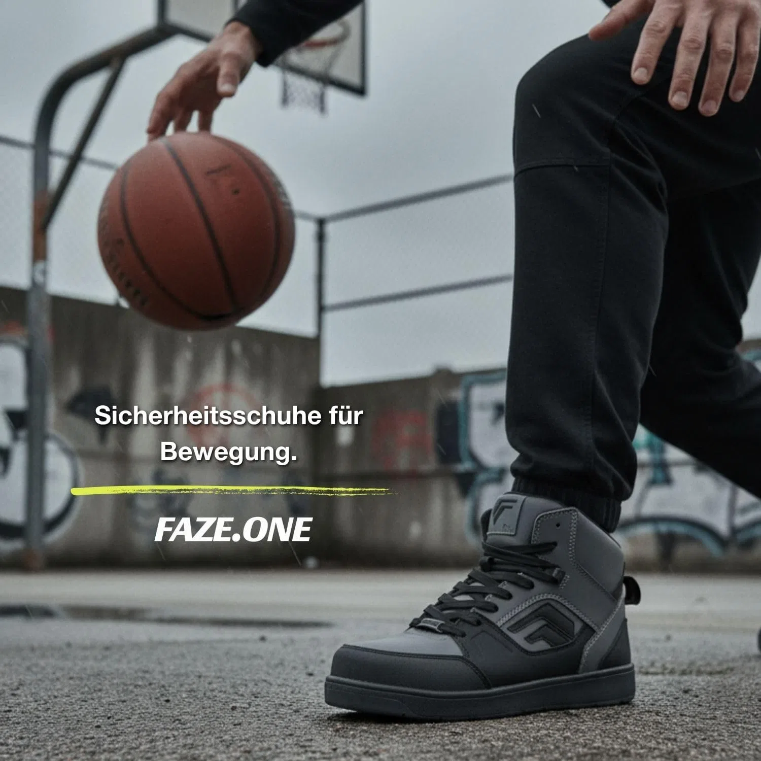Мужские высокие рабочие ботинки Faze.One King High-Top S3S, легкие рабочие ботинки без металлических элементов, композитный ботинок и подошва, защищающая от проколов, спортивные рабочие кроссовки, нескользящая обувь S3S, Gray — фото 3