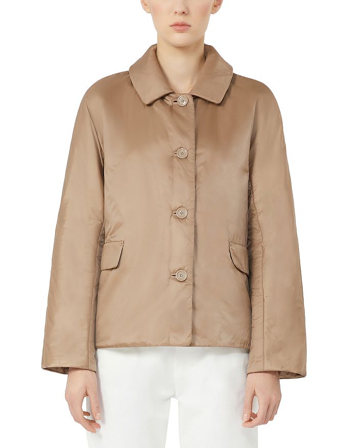 

Утеплённая куртка с воротником Max Mara, коричневый/бежевый