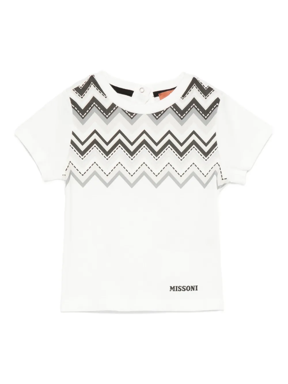 

Футболка с узором шеврон Missoni Kids, белый
