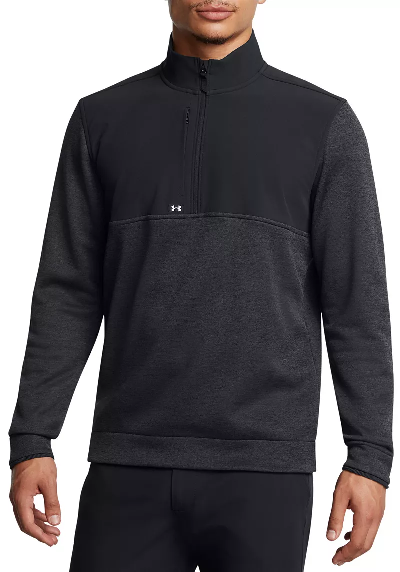 

Мужской свитер Under Armour Drive StormФлисовый гольф на молнии ½, черный