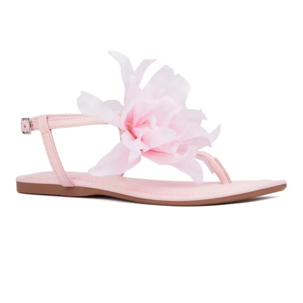 Женские сандалии Helga с Т-образным ремешком New York & Company, цвет pastel pink