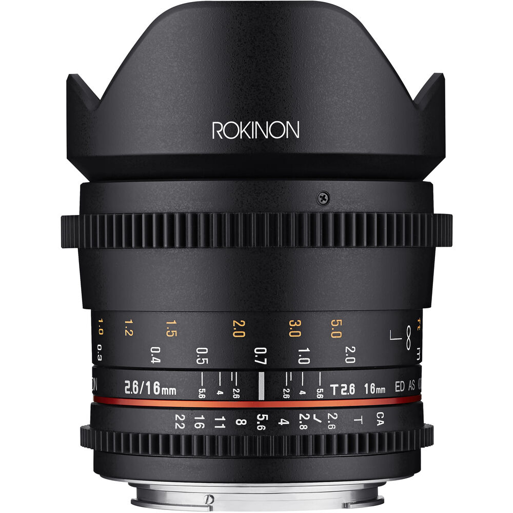 

Объектив Rokinon 16 мм T2.6 для полнокадровой киносъемки DS (крепление Canon EF)