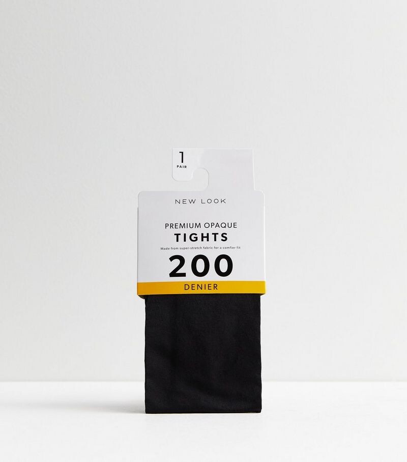 

Черные непрозрачные колготки премиум-класса плотностью 200 ден New Look, черный