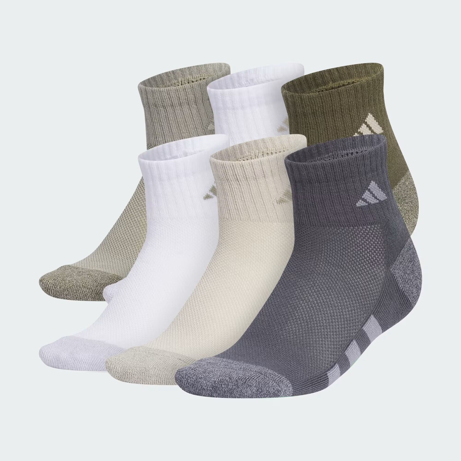 

Комплект спортивных носков с мягкой подкладкой, 6 пар, для детей Adidas, Silver/Putty Grey/White