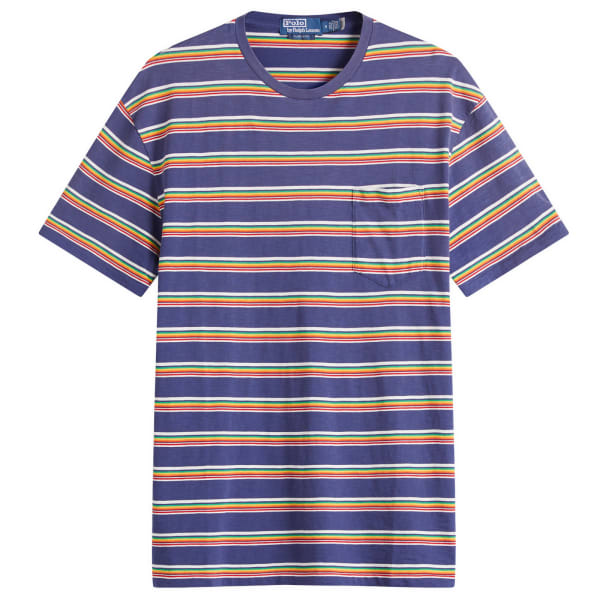 

Футболка в полоску с надписью «Surf Club» Polo Ralph Lauren, синий