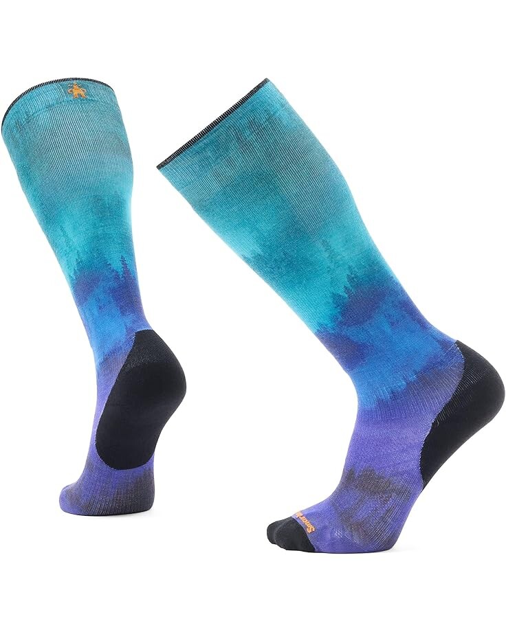 

Носки Smartwool Ski Targeted Cushion Compression Print Over The Calf Socks, черный