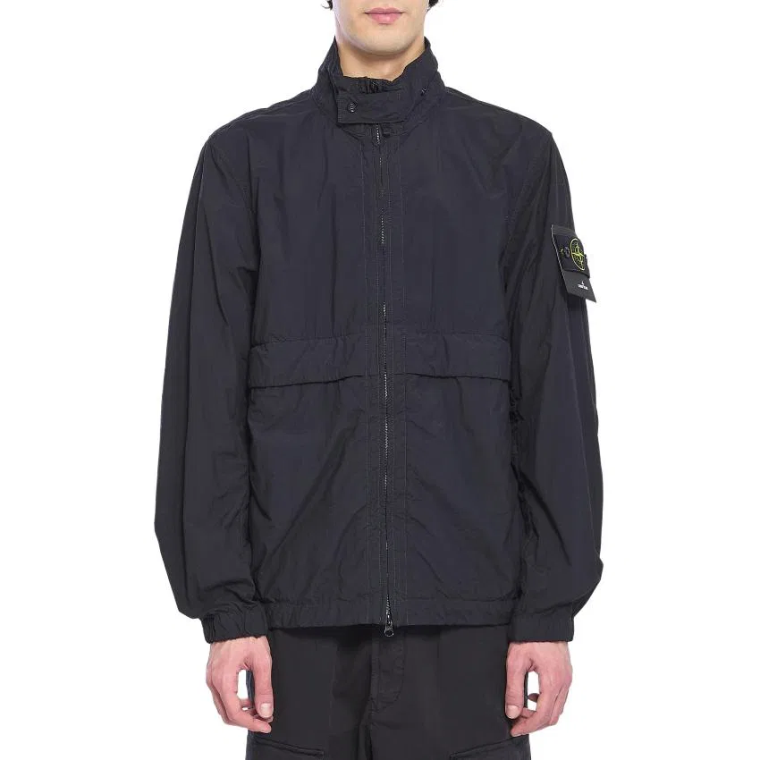 Куртка с воротником-стойкой на молнии STONE ISLAND, Black