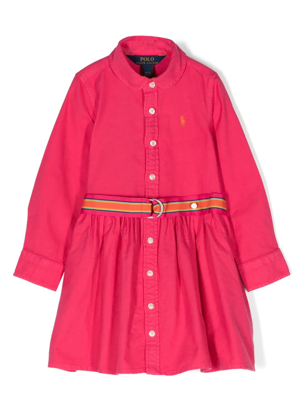 

Платье-рубашка с логотипом Polo Pony POLO RALPH LAUREN KIDS, розовый