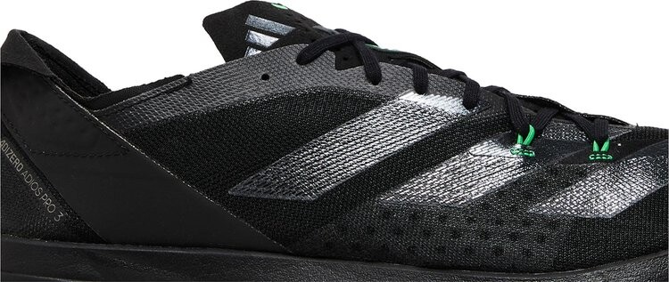 Кроссовки Adizero Adios Pro 3 'Black Green', черный — фото 2