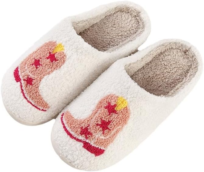 

Рождественские тапочки, Хэллоуинские тапочки, милые осенние меховые туфли, подарки для женщин и мужчин, теплые домашние тапочки для вечеринок Generic, белый