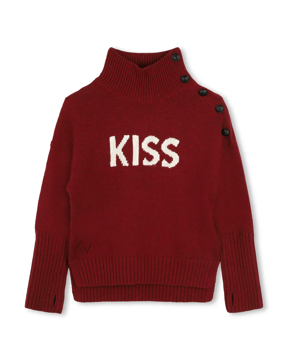 

Красный свитер с длинными рукавами для девочки Zadig & Voltaire
