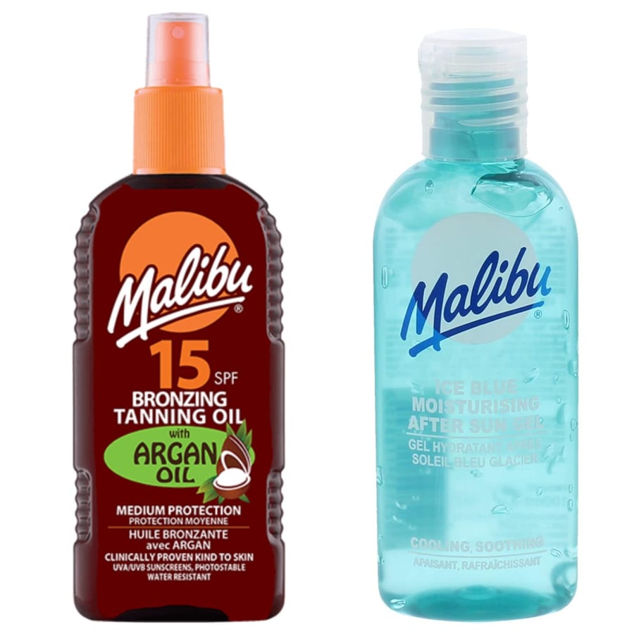 

Масло для загара Malibu SPF15 200 мл + Гель после загара 100 мл