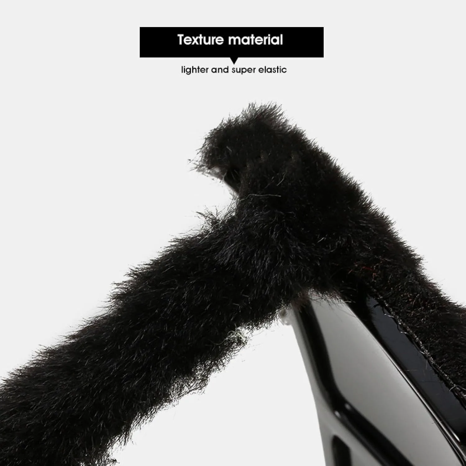 

Большие женские солнцезащитные очки в модной меховой оправе с градиентным переходом цвета, ретро-очки для зимы с защитой от УФ-излучения UV400 TKKTLLT, Red Gray