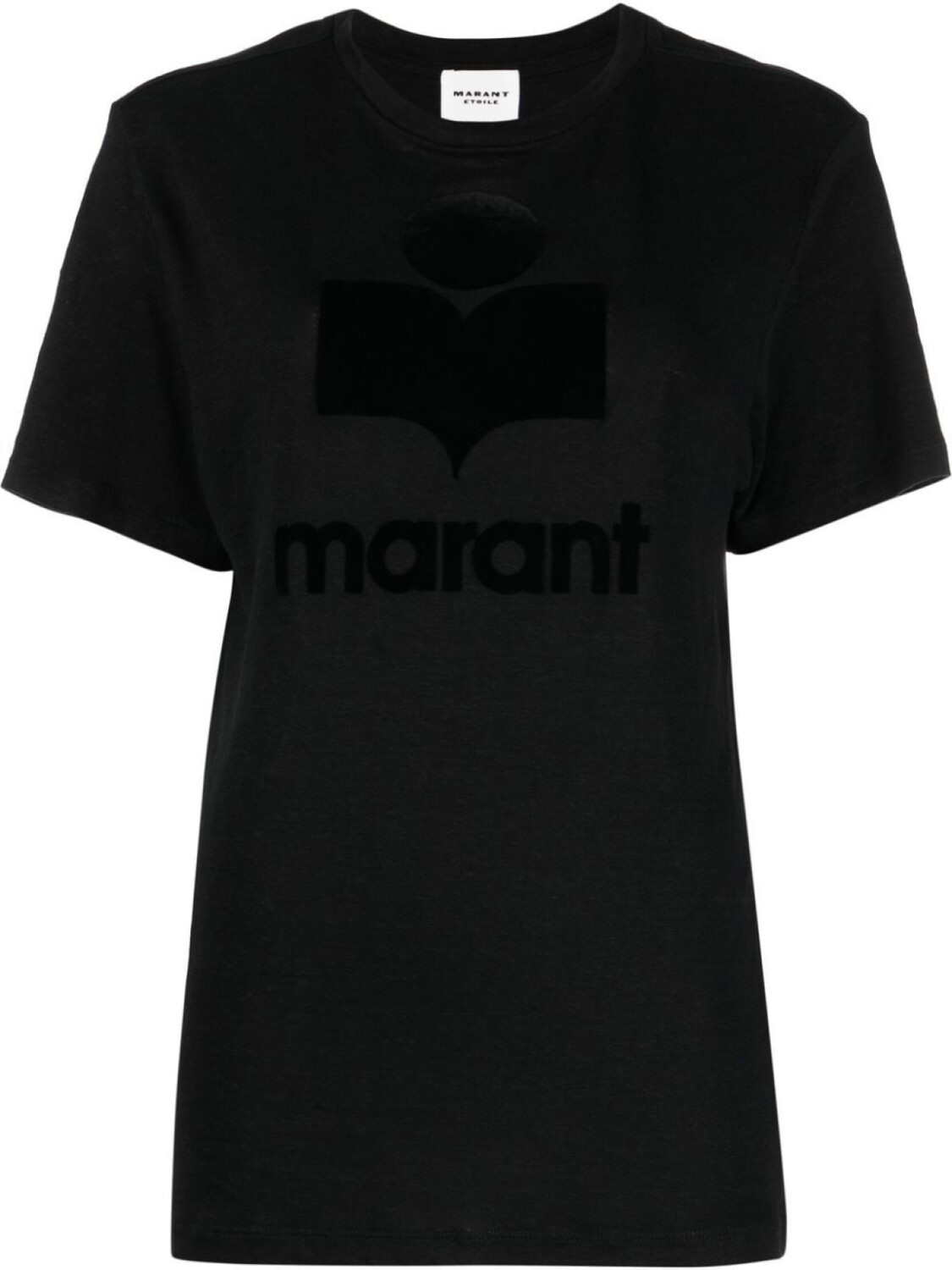 

Marant Étoile льняная футболка Koldi с логотипом, черный