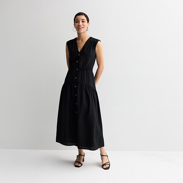 

Платье миди на пуговицах Petite Nine West, Mineral Black