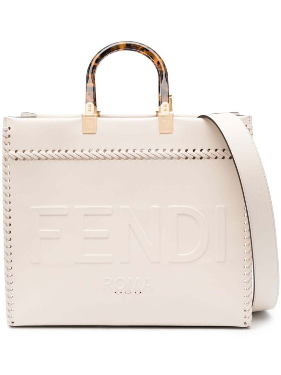 

Сумка-тоут FENDI Sunshine среднего размера, нейтральный цвет