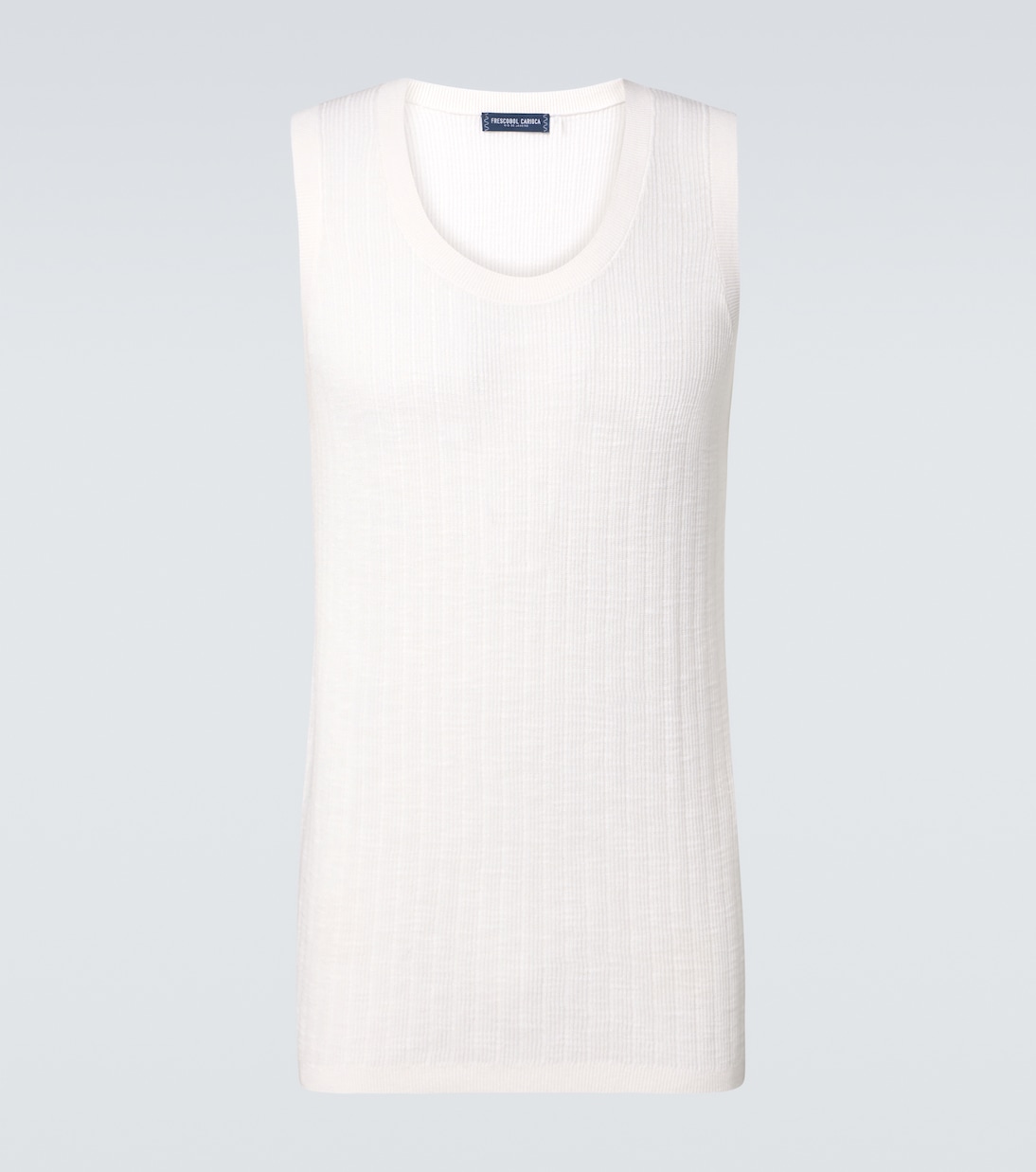 

Топ-майка Prado из смесового хлопка и льна Frescobol Carioca, Offwhite