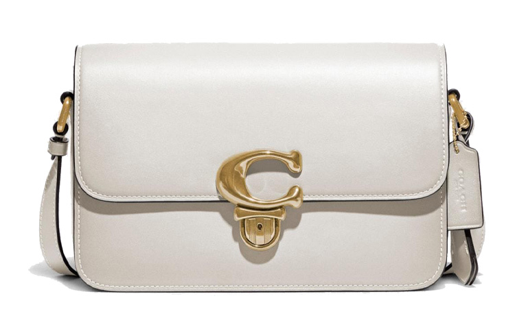 

Сумка через плечо Studio Glove Tanning, большая женская белая COACH