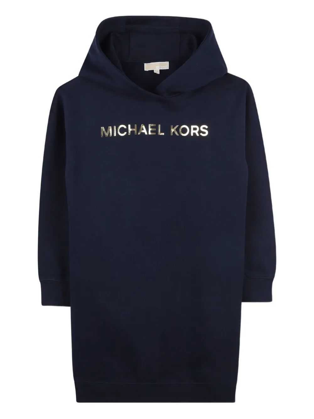 

Платье с капюшоном и логотипом Michael Kors Kids, синий