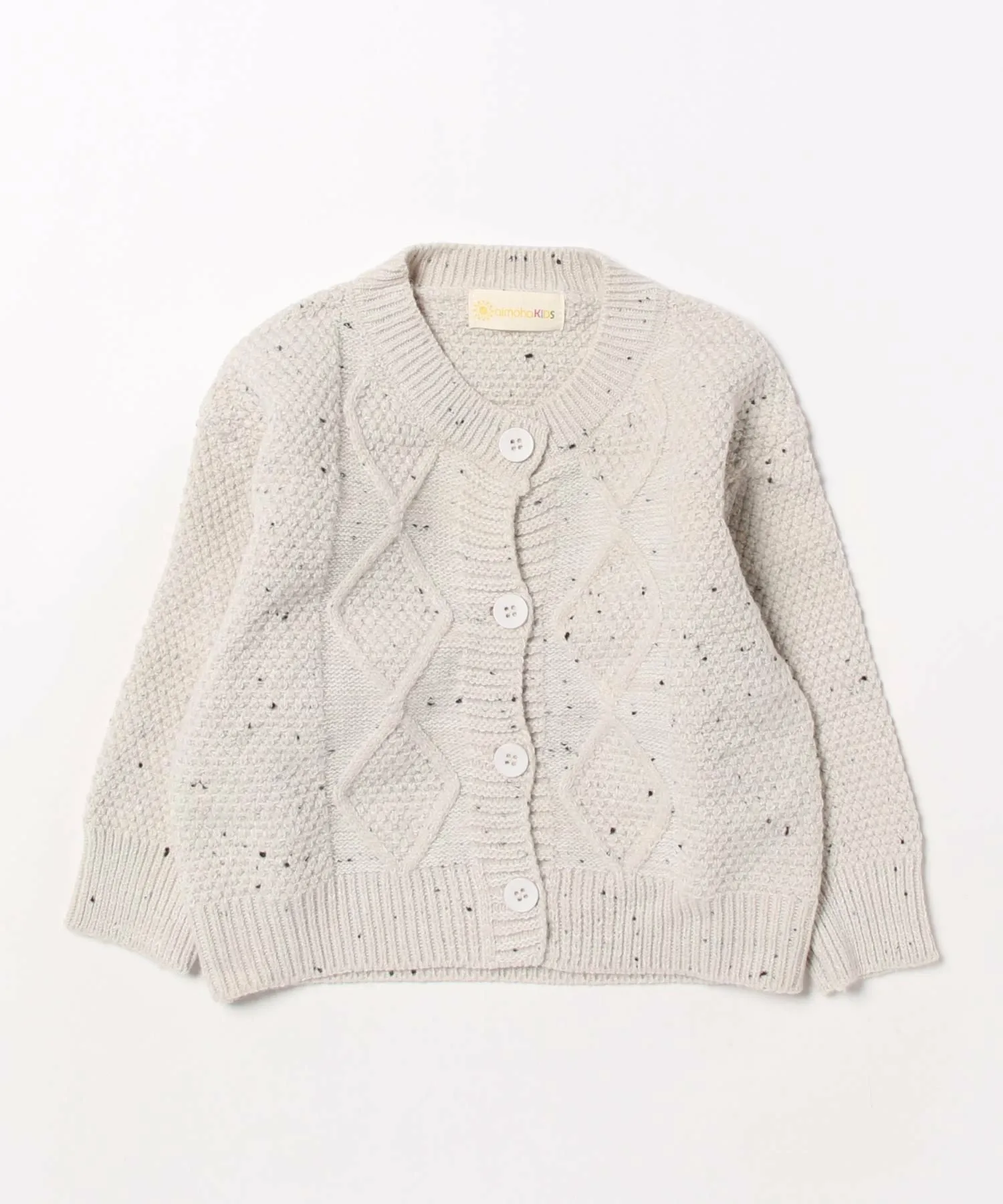 Корейская детская одежда, милый вязаный кардиган Aimoha Kids, gray — фото 2