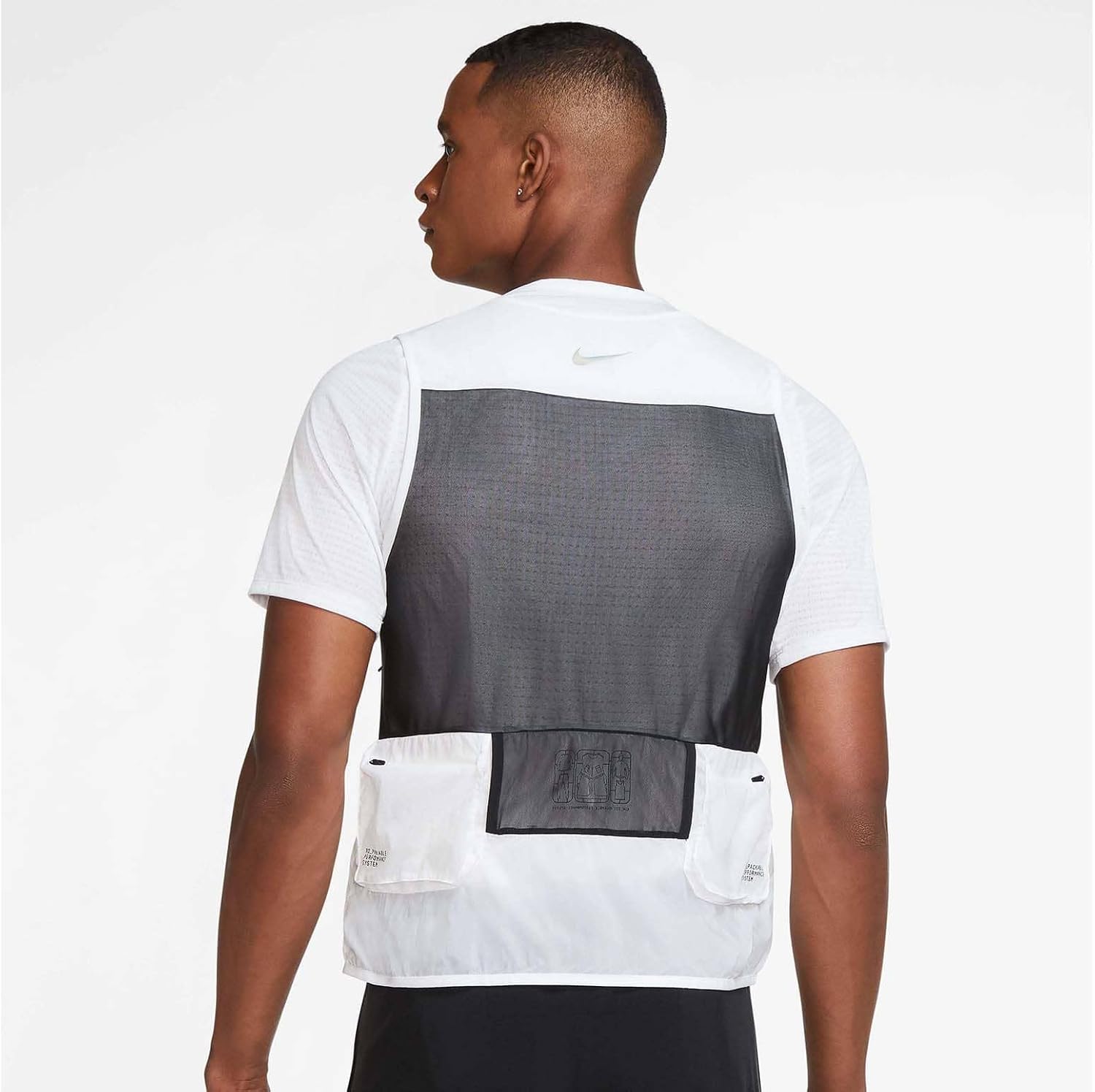 

Светоотражающий жилет для бега Nike Men's Run Division Pinnacle, White/Black