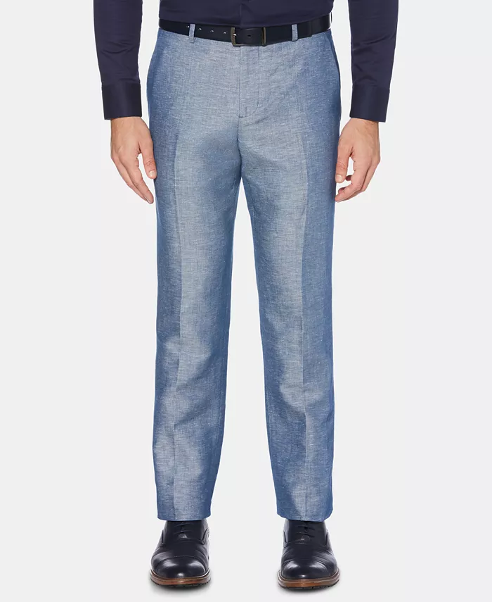 

Perry Ellis Мужские классические брюки Modern-Fit из льна и хлопка Perry Ellis Portfolio, синий