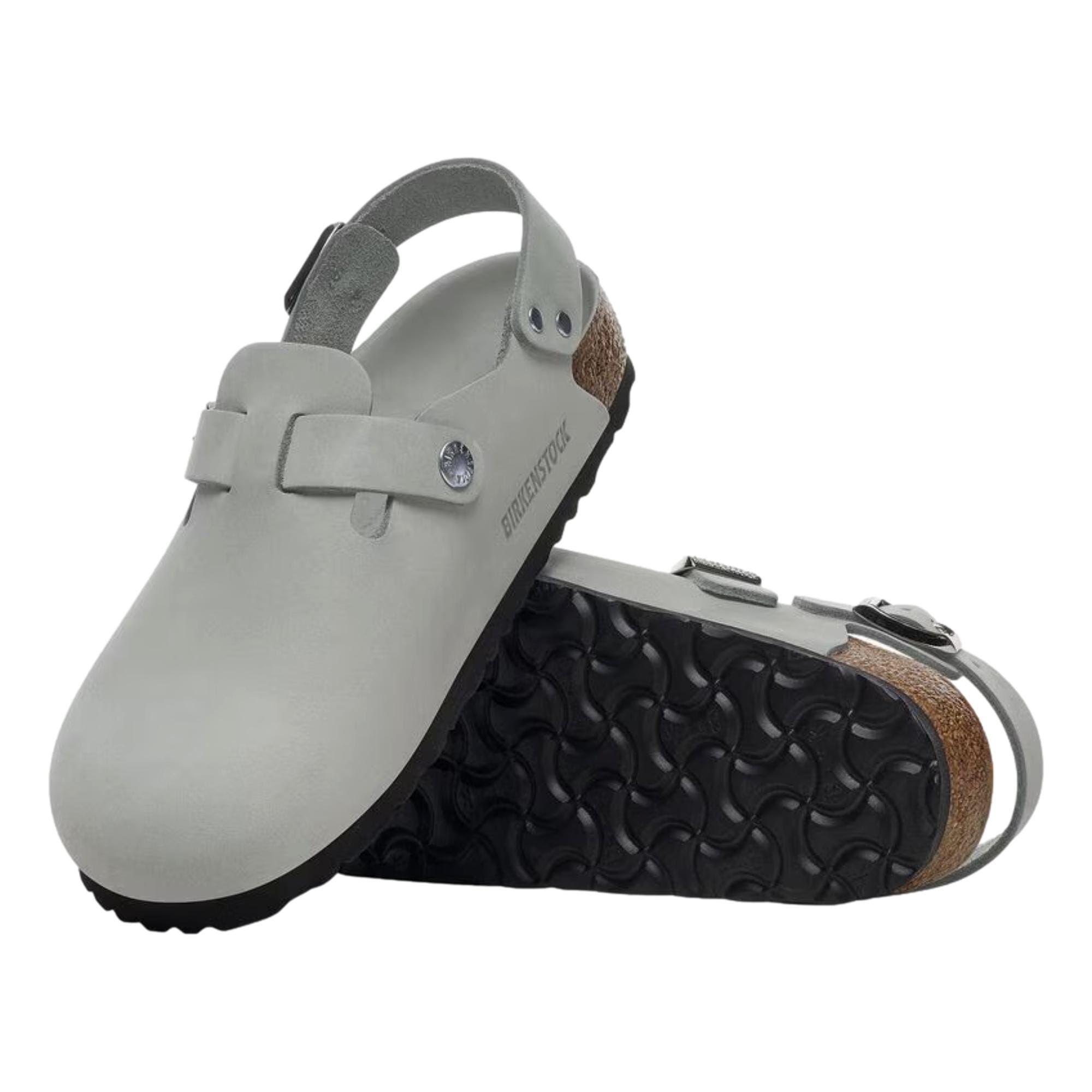 Биркеншток Токио II Пьюр Сейдж 1029429 Женские мюли Birkenstock, серый — фото 2
