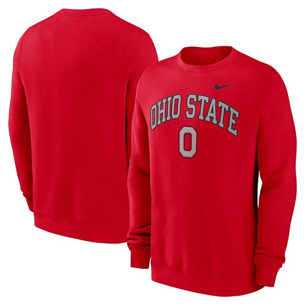 

Мужской свитшот с арочным принтом ohio state buckeyes алого цвета Nike